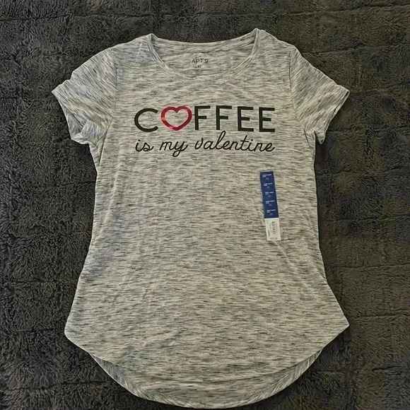 NWT - Coffee is my valentine T-shirt - Picture 1 of 4